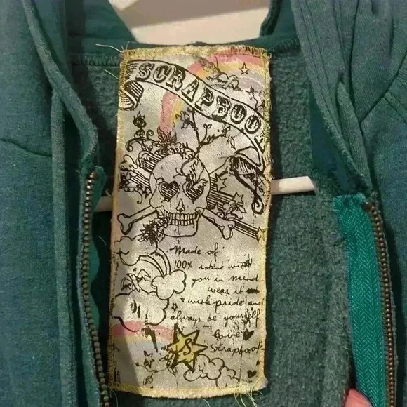 Y2K Vintage Sugar Skull Ed Hardy Style Juniors Scrapbook Jacket size small - Picture 8 of 9